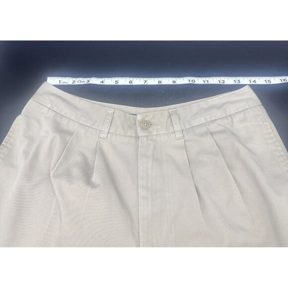Lands End Women’s Pleated Front Khaki Tan Trouser Pants Size 6 Classic Pockets - Picture 9 of 12